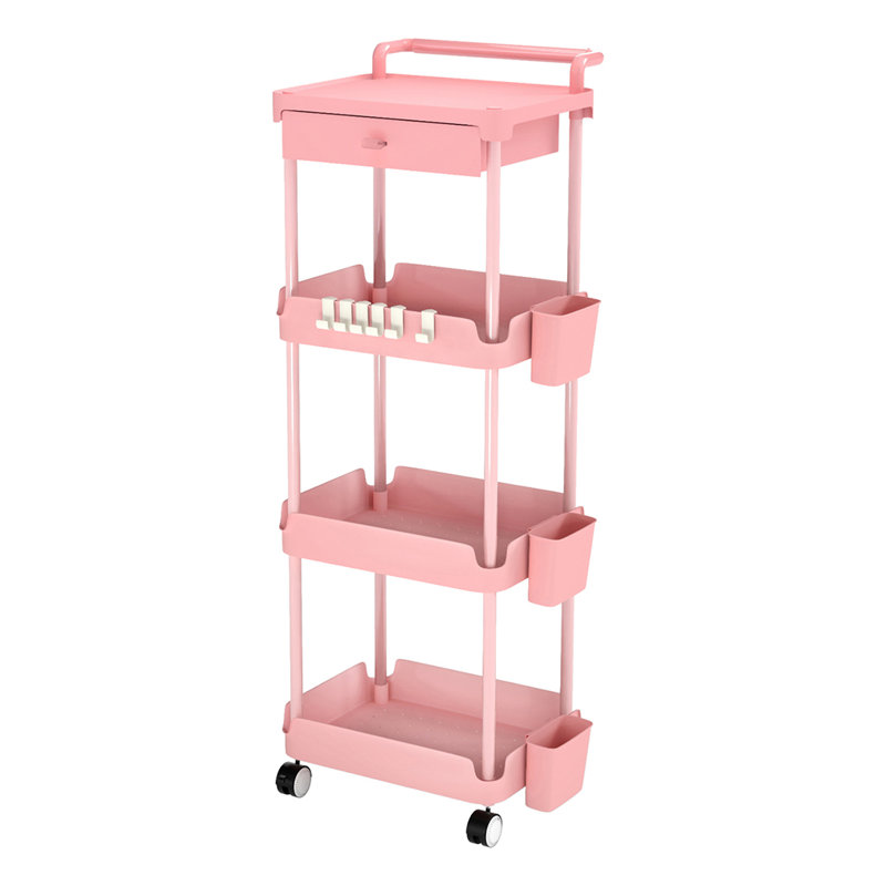 104.4cm H x 33cm W Cart with Wheels, Pink