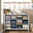 47 Inch Six Drawer Cabinet With Double Row Dual Handles Frame Design Melamine Finish-2019847674