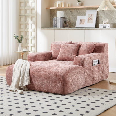 Chaise Lounge Chair Indoor,Single Sleeper Sofa Chair,Comfy Boneless Sofa Bed or Livingroom,Bedroom by Latitude Run