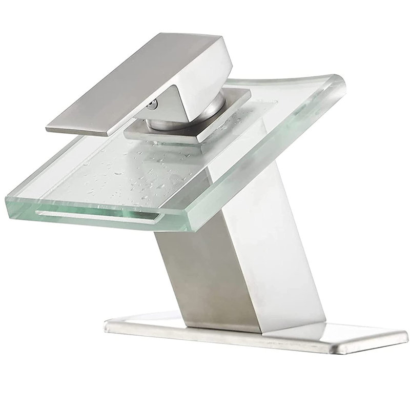 Robinet de salle de bain à un trou, Nickel
