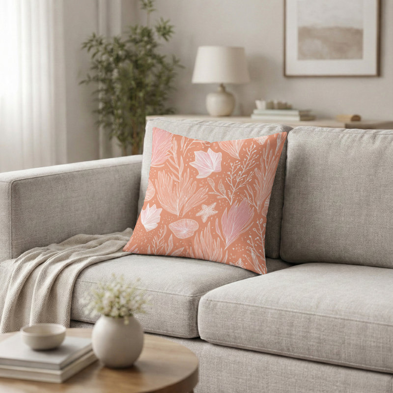 Coussin décoratif abstrait - Coussin Coastal, H 18 po x l 18 po