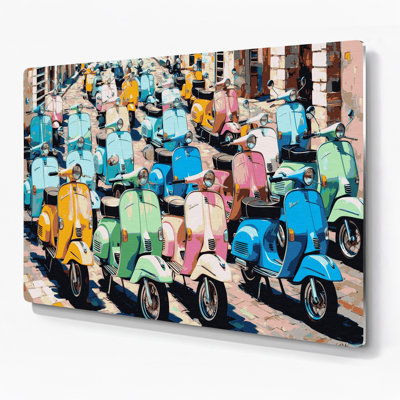 Transport, scooter et vélocité, illustrations, métal beige