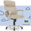 Fauteuil de direction ergonomique avec soutien lombaire et appui-tête rembourré Hannah Serta-17968996-92240312