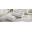 Canapé modulaire avec causeuse 72,8 "avec espace de rangement et repose-pieds mobile