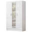 Eva High Gloss Mirrored 3 Door Wardrobe - H: 180cm x D: 47cm x W: 113cm-27474064