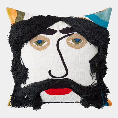 Jag Fringe Square Pillow Cover & Insert