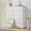 Pekka Dresser for Bedroom with 12 Spacious Storage Drawers, Dressers with Wooden Top and Metal Frame-782790284