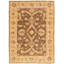 Tapis décoratif en laine de conception unique 3 pi 4 po x 4 pi 9 po noué à la main new age chobi