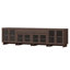 Ensemble de rangement modulaire Almaguer 4 pièces avec 2 tiroirs, 8 portes vitrées, étagères réglables et fini grain de bois, noyer brun-690472358-690472379