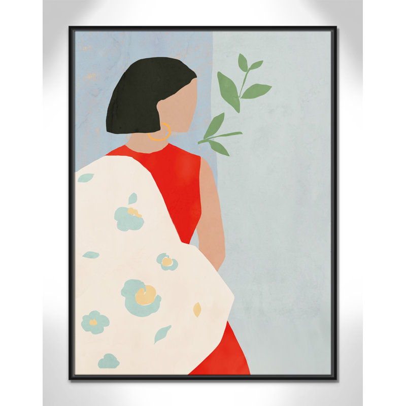 «Margarita - Floater Frame», reproduction d'art sur toile, H 41,5 po x l 31,5 po x P 2 po, Toile noire