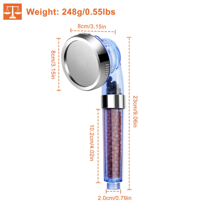 Ionic Filtration Shower Head High Pressure 3 Mode