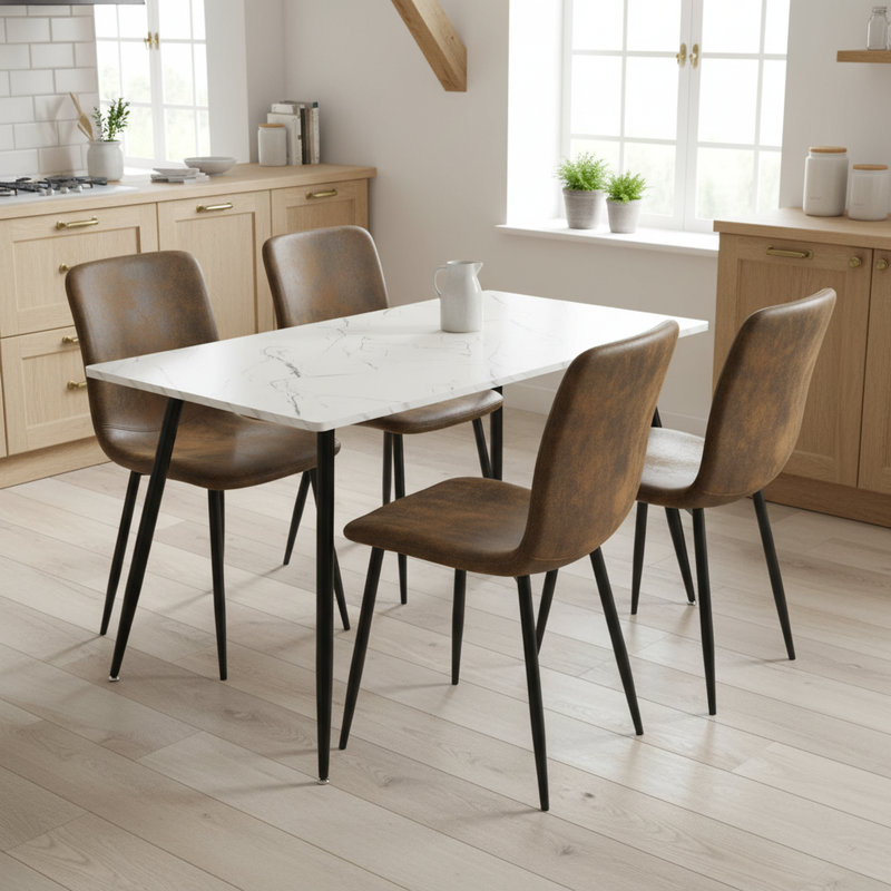 Marble Look Dining Table