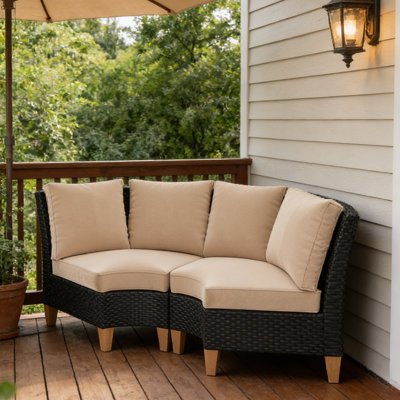 Patio garden 2 Seater Corner sofa by Latitude Run