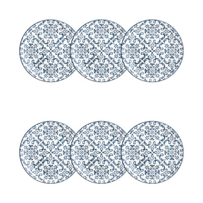 10 assiettes à salade bleu Strawberry Street