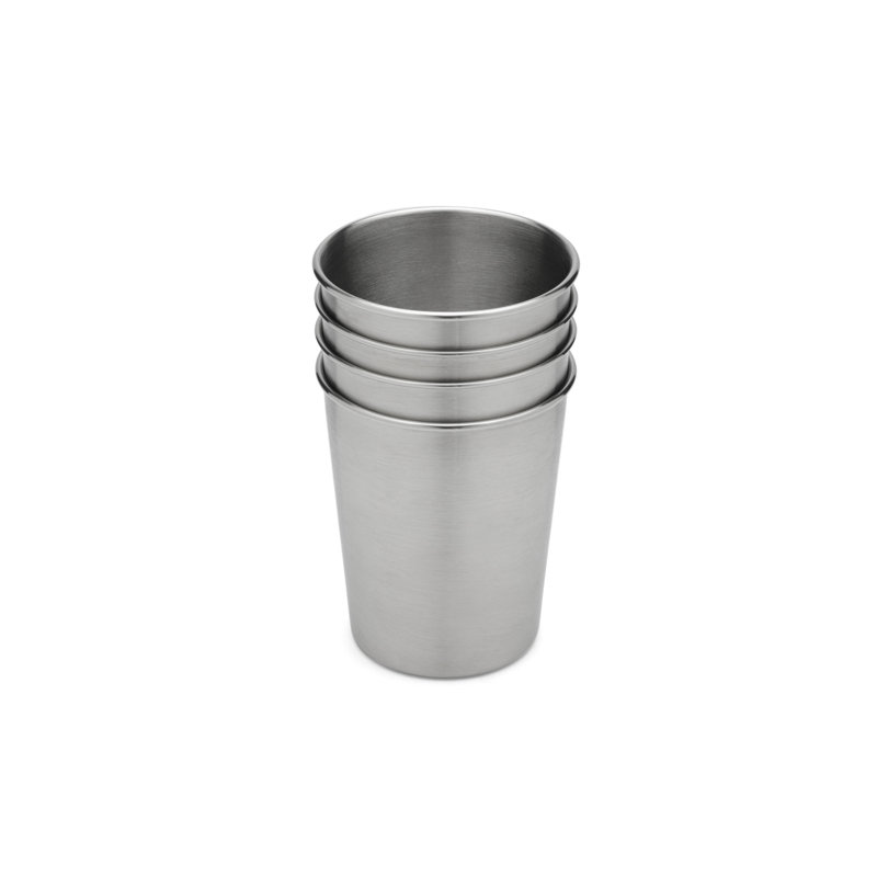 8oz. Stainless Steel Drinking Glass Set