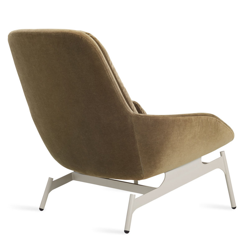 Field Lounge Chair, Moss Velvet Polyester Blend