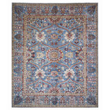 High-Quality Hand-Knotted Blue And Red Area Rug