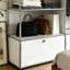 70 po H 60 po Armoire de rangement en métal avec portes et tablettes
