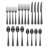 Geo Black Satin 20-Piece Flatware Set
