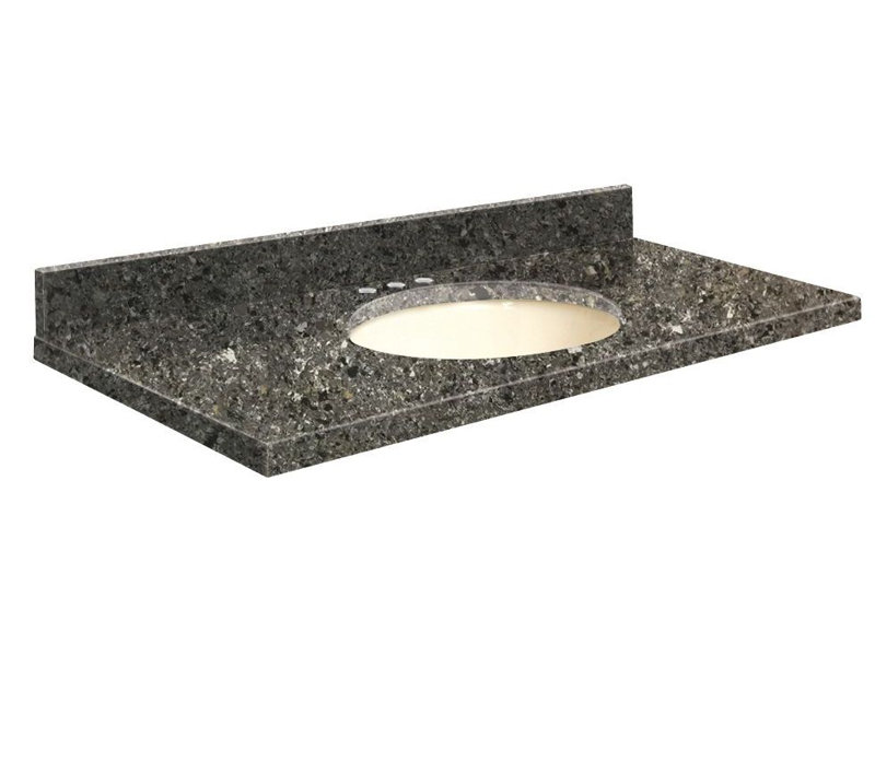 Dessus de salle de bain simple 49 po meuble-lavabo, Biscuit, Merveille d'hiver, Centré de 8 pouces