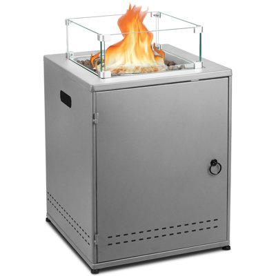Square Stainless Steel Propane Smokeless Fire Pit