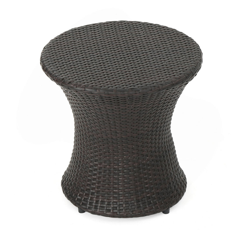 Table de bout 19 po (sans plateau en verre), table de bout Kono, Brun