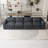 Wide Corduroy Sponge Compression Sofa Modular 4-Seater Cloud Boneless Sofa With No Assembly Required-1498696822
