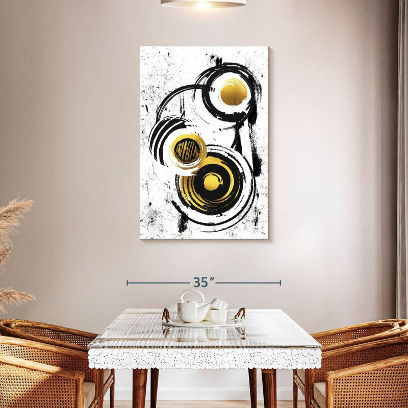 Avery, peinture abstraite dorée V, H 45 po x l 30 po