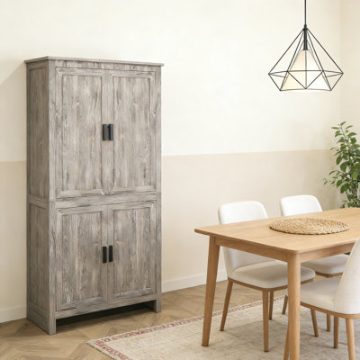 Armoire de rangement autoportante, garde-manger avec tablettes réglables, pour la maison