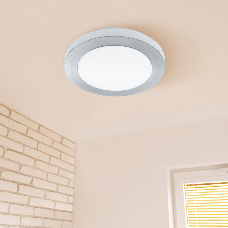 Mccluney Plastic LED Flush Mount, 3.75" H x 15.13" W x 15.13" D