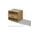 15.7" H Mid Century Modern Nightstand with Drawer and Open Shelves