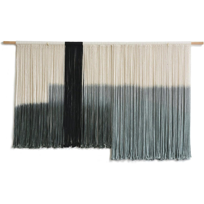 Décoration murale macramé en macramé grande mosaïque murale Dip Dye