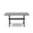 6 Piece Dining Table Set Contains a Rectangle Kitchen Table with X-Legs and 4 Dark Gotham Linen Fabric Parson Chairs with a Bench, Wire brushed Black