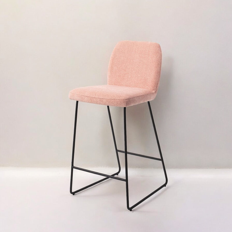 Ikata Merry Mermaid Bar Stool - Slide Black (L), 65cm , Pink