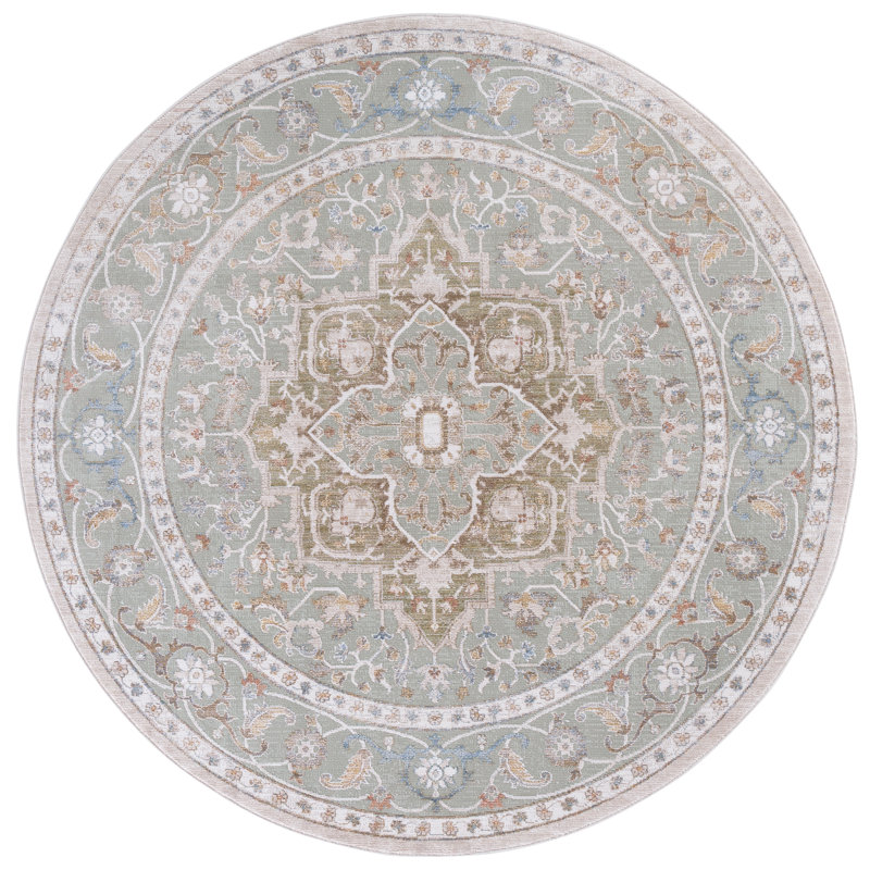 Ellwood 212 Performance Oriental Rug, Round 6'5"