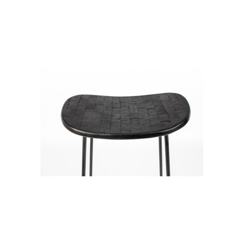 Tangle Solid Wood Counter & Bar Stool, Black, Bar Stool (30" Seat Height)