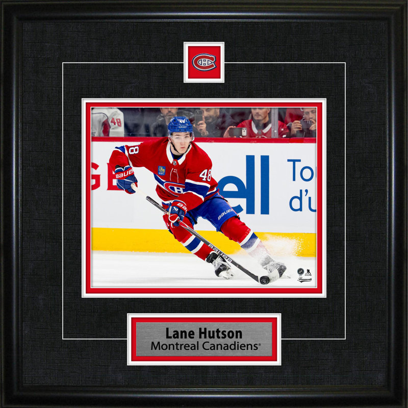 "Lane Hutson", art mural encadré 18 x 18 par les Canadiens de Montréal 