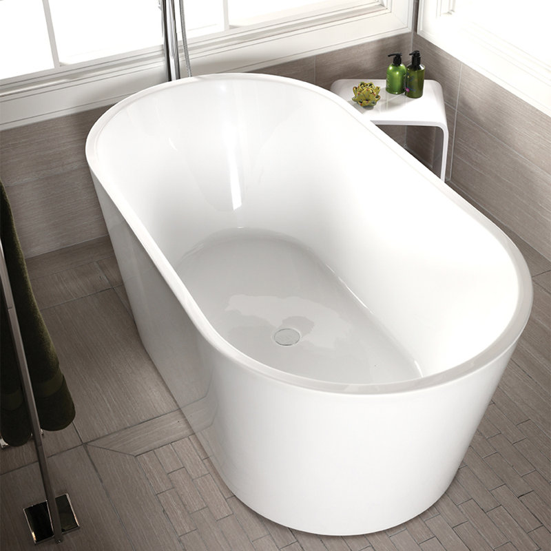 Aquatre 58.88'' L Freestanding Soaking Bathtub