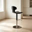Chaise d'appoint noire à dossier solide (ensemble de 2)-1703405052