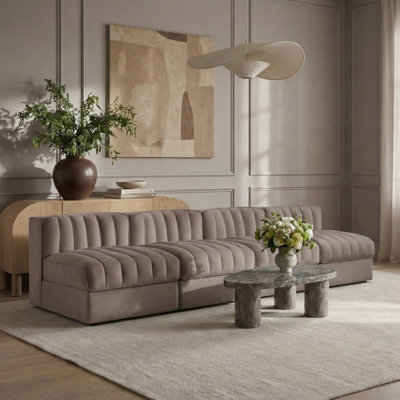Tissu 4 pièces Paynton Velvet Performance Canapé modulaire