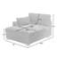Stoneville 106.7Cm Square Arms Sofa & Chaise-522104187