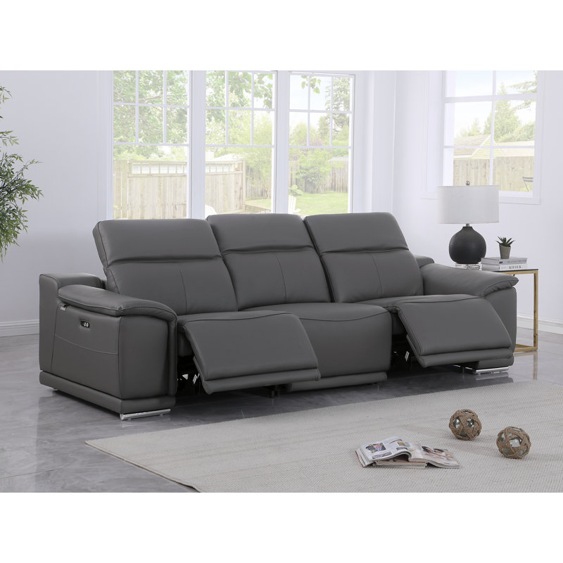 Canapé inclinable électrique Divanitalia, Gris foncé