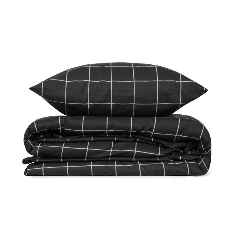 Ensemble de couvre-lit 100% coton Dukie, Noir
