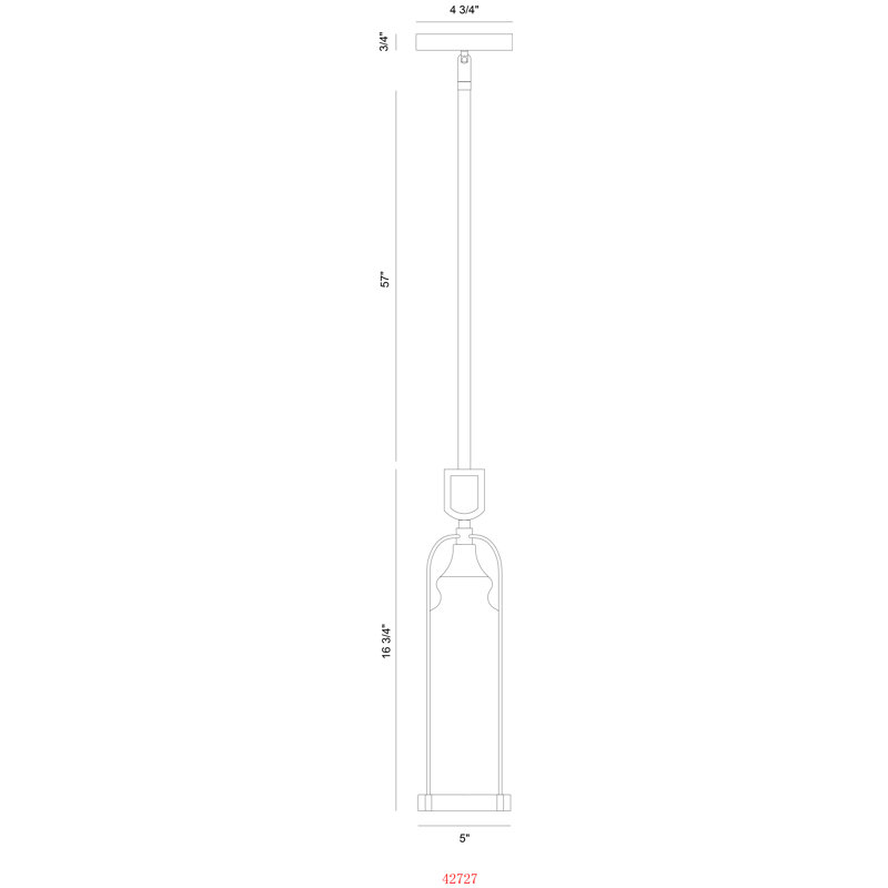 YASMIN 1-Light Mini Pendant - Aged Gold