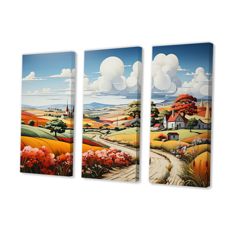 Tarquility In The Countryside - Farm Wall Art, ensemble d'impression, H 28 po x l 36 po x P 1 po