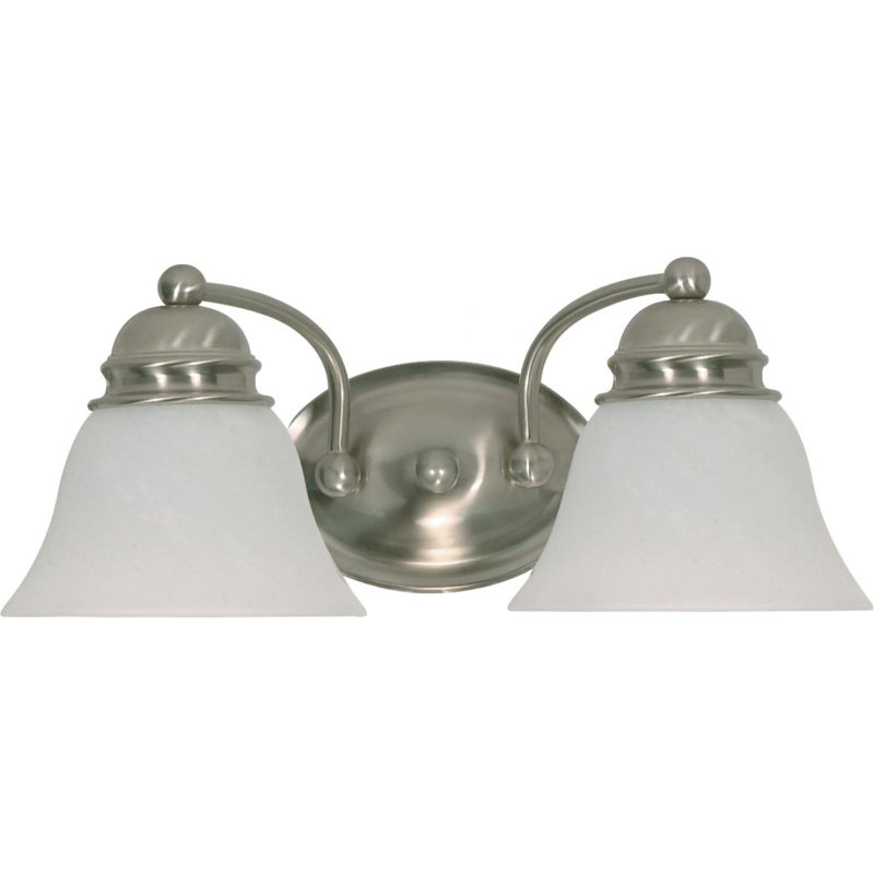 Charmaine 2 - Light Dimmable Vanity Light, Brushed Nickel, Frosted White, 100 Watt