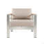 Fauteuil club d'extérieur en aluminium pour patio