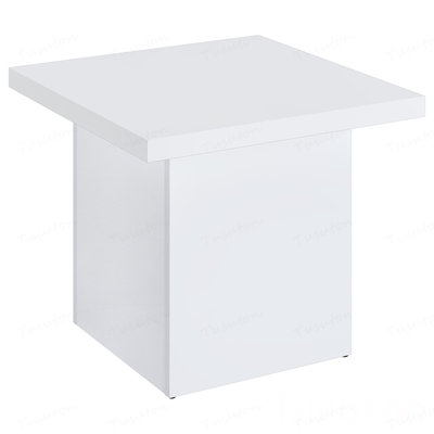 White High Gloss End Table