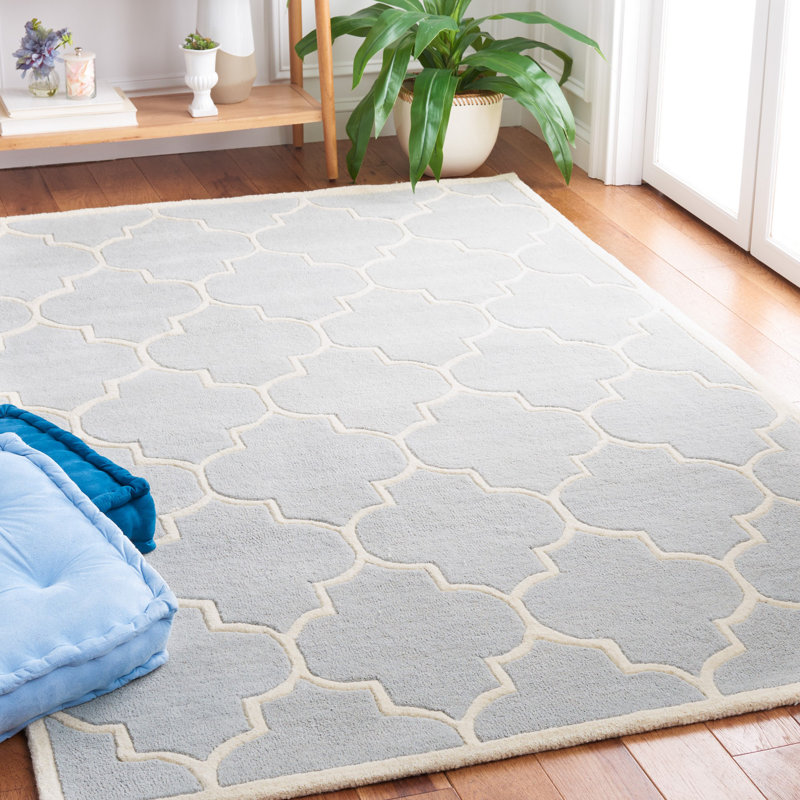 Carolene Hand Tufted Wool Geometric Rug, Rectangle 7'6" x 9'6"