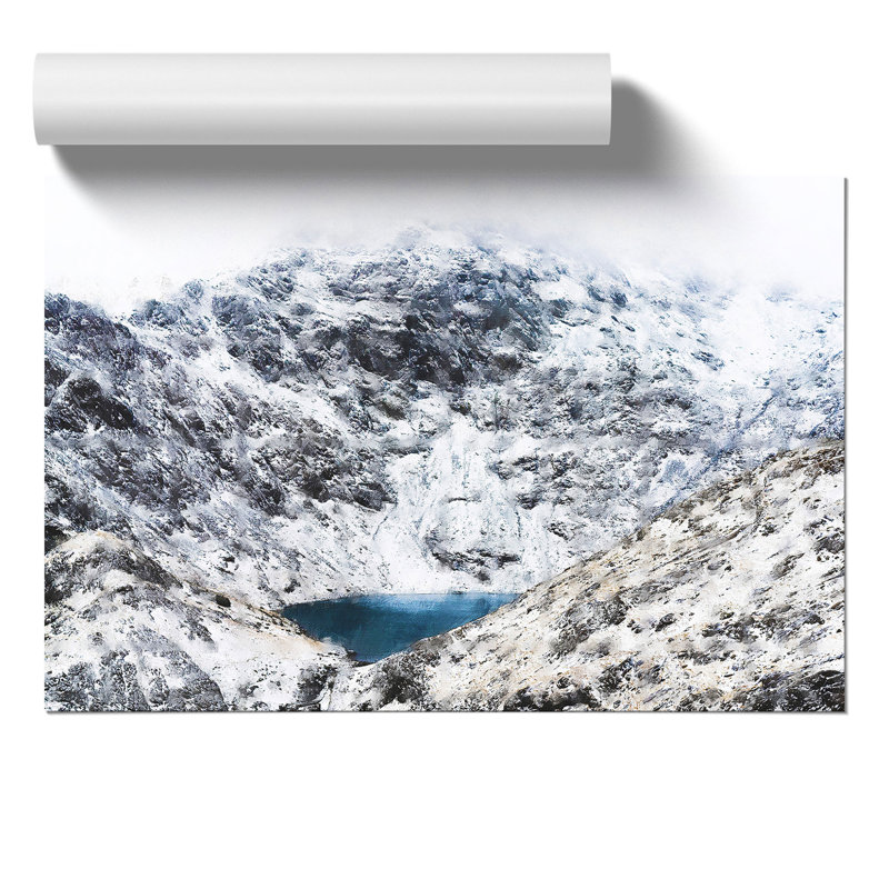 Hidden Lake In Snowdonia North Wales - No Frame Print, 30cm H x 42cm W x 0.1cm D